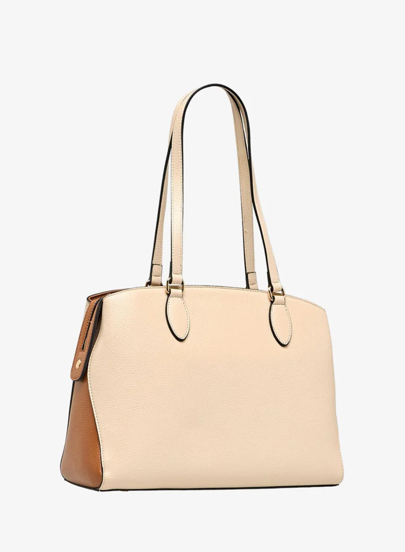 Celeste Solid Tote Bag with Zip Closure
