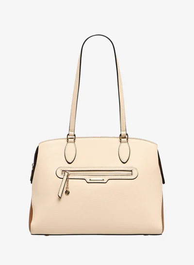 Celeste Solid Tote Bag with Zip Closure