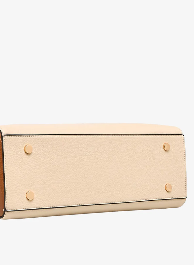 Celeste Solid Tote Bag with Zip Closure