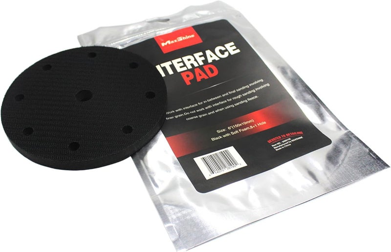 MaxShine Universal Soft Foam Interface Pad – 6" (150mm) Diameter – Extra Cushion for Sanding & Polishing – Hook & Loop Compatible – Enhances Contour Adaptation & Final Finishing - Image 4