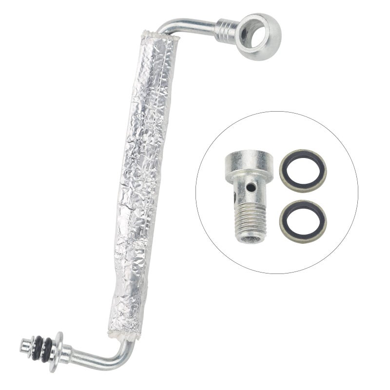 ZONFANT Turbo Oil Feed Pipe Tube, Turbocharger Oil Return Line Compatible with Buick Chevy Vehicle Encore 13-18, Cruze 11-18, Sonic 12-18, Trax 15-18, Replace #55592600 25198546 25200947