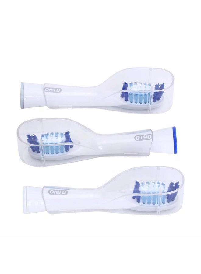 Chris.W Travel Electric Toothbrush Heads Cover Plastic Protective Cap Case Compatible with Oral-B Long Dual-Heads Replacement Tooth Brush Heads(6 Pack) Clear - Image 2