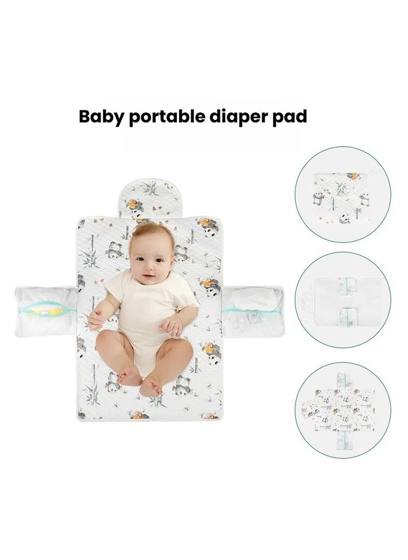 General Newborn pure cotton waterproof breathable diaper pad portable for all seasons foldable and easy to store for babies  - Image 1