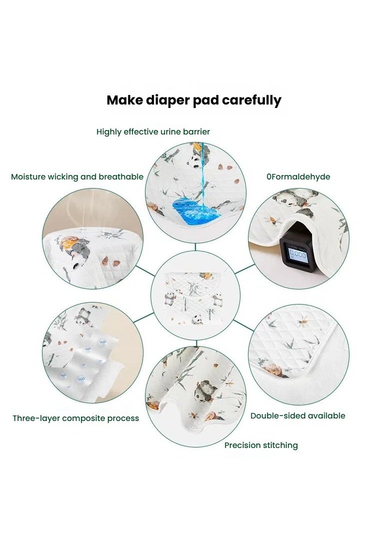 General Newborn pure cotton waterproof breathable diaper pad portable for all seasons foldable and easy to store for babies  - Image 3