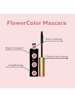 Ecco Bella Ecco Bella FlowerColor Vegan Mascara Black - Long Lasting Organic Formula for Sensitive Eyes - All Natural and Water Resistant Mascara - Cruelty-Free, Gluten-Free, Fragrance-Free, and Plant-Based  - Image 2
