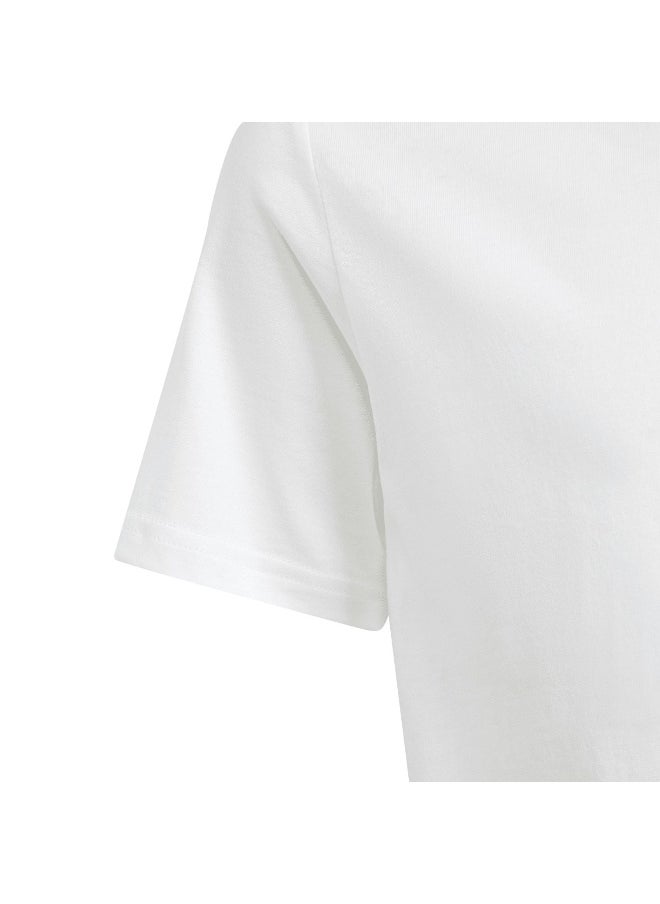 Adidas adidas U Sl Tee White Training T-Shirts 7-8Y  - Image 5