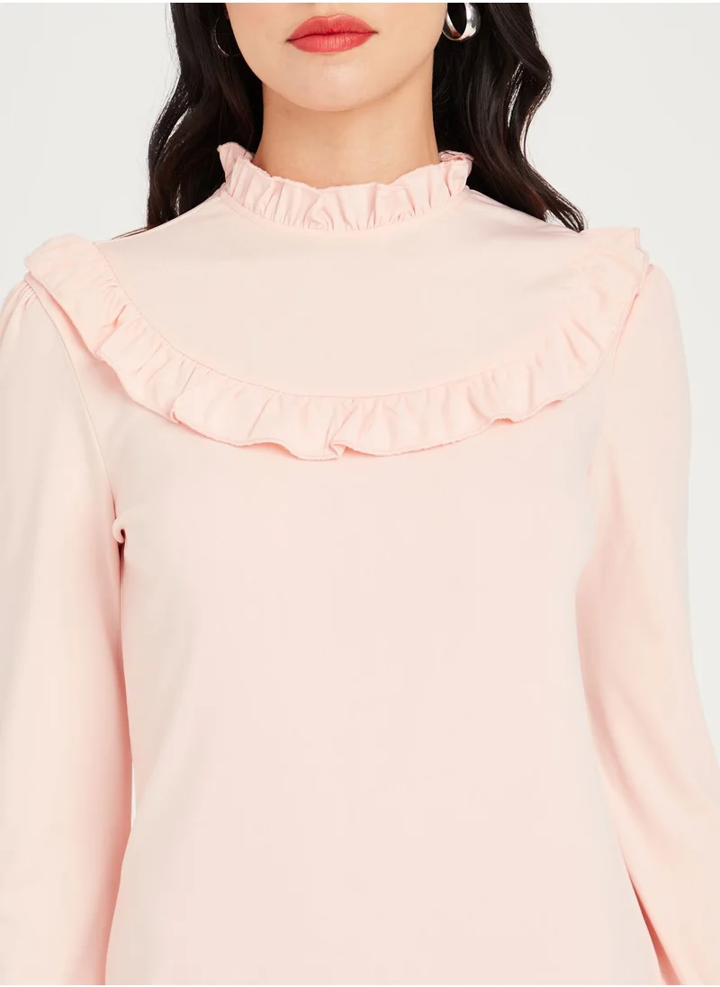 Styli High Neck Knitted Dress