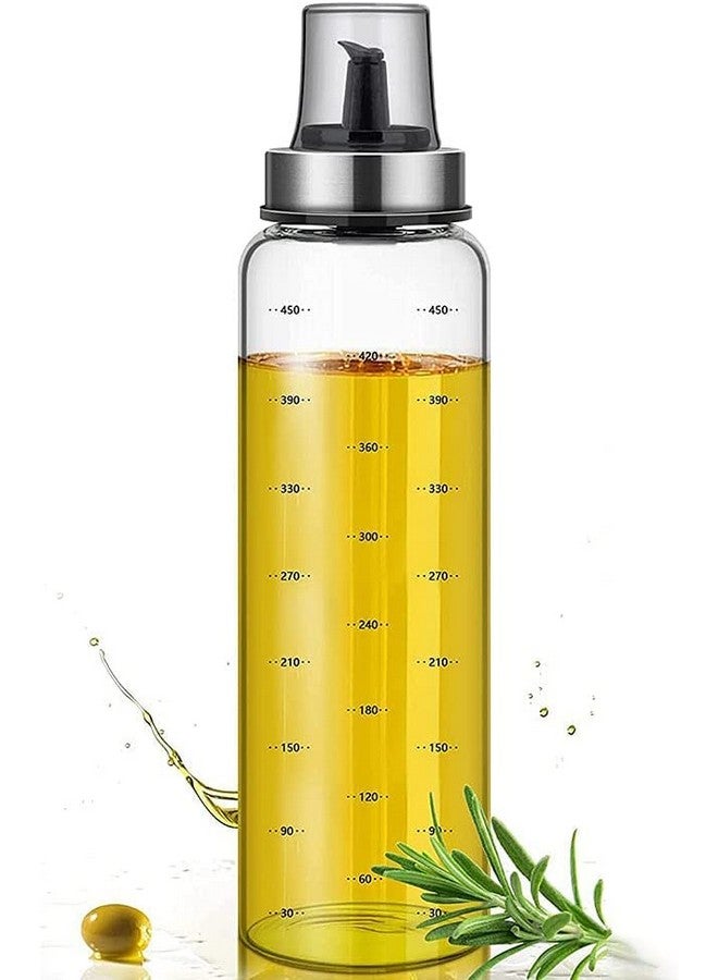 Baskety زجاجة زيت بسكتي زجاجية لتوابل الطعام / زجاجة زيت زجاجية مانعة للتسرب خزان زيت منزلي من الفولاذ المقاوم للصدأ موزع توابل 500 مل (1) أ (عبوة من 1) - Image 1