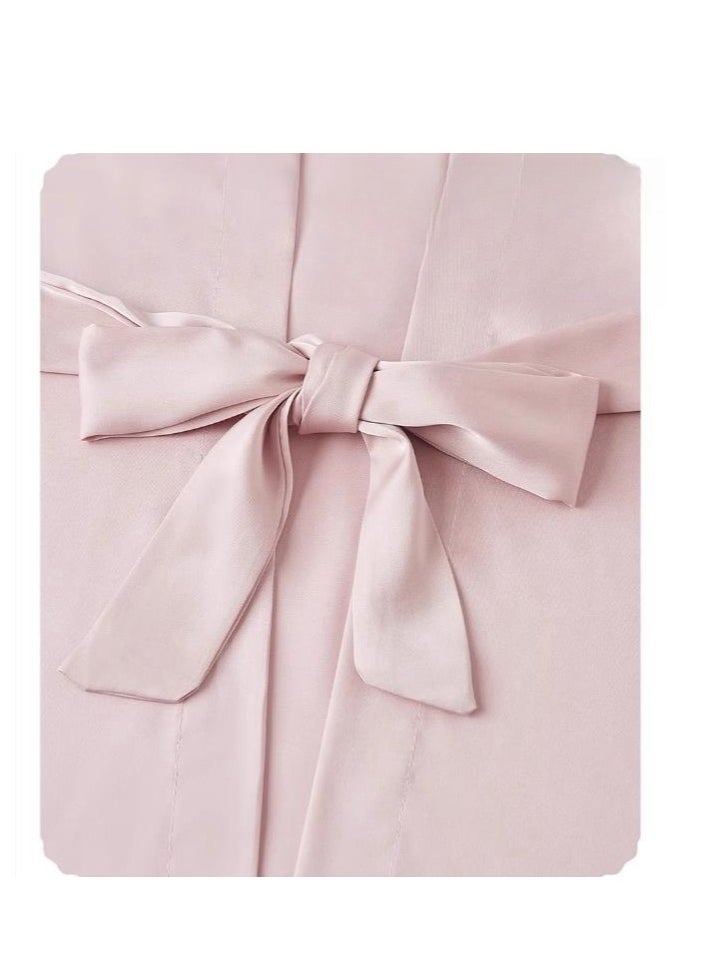 MIIOW - Strap Sleeping Skirt Women's Silk Sleeping Robe with Chest Mat Ice Silk Pure Desire Set Gift Box - Image 1