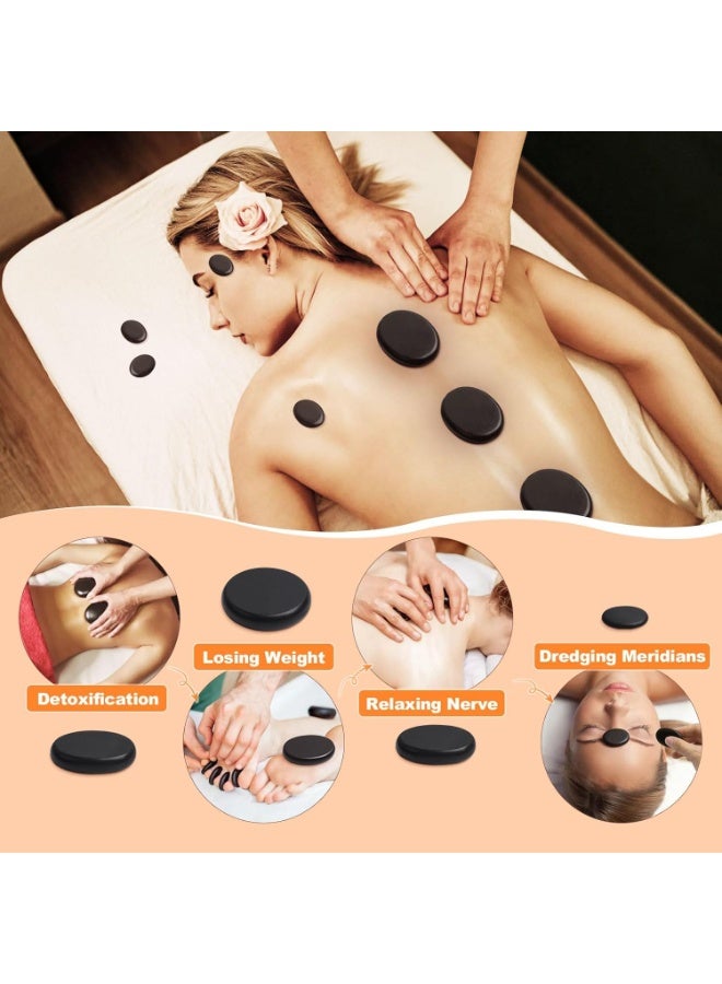 YelaJoy Hot Stones Massage Set with Warmer 16Pcs Hot Stones Massage Set with Heater Portable Hot Rocks Basalt Massage Stones Set with Warmer Kit for Home Spa Warming Therapy Relax - Image 2