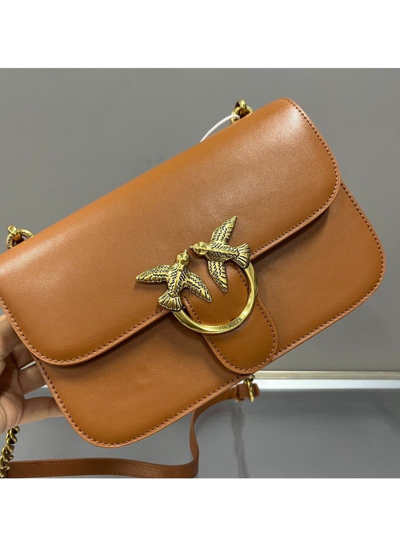 Pinko Chain Solid Color Crossbody Shoulder Bag 24*15*7cm - Image 5