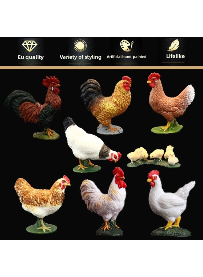 Children's Simulation Animal World Solid Plastic Toy Model Swan Chicken Duck Goose Poultry Model-Color:Goose 1282 - Image 3