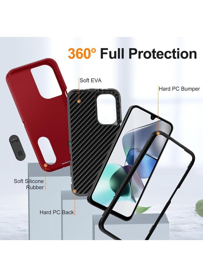 S-TOP Case For Samsung Galaxy A26 5G Rugged PC Hybrid Silicone Phone Case with Holder - Image 4