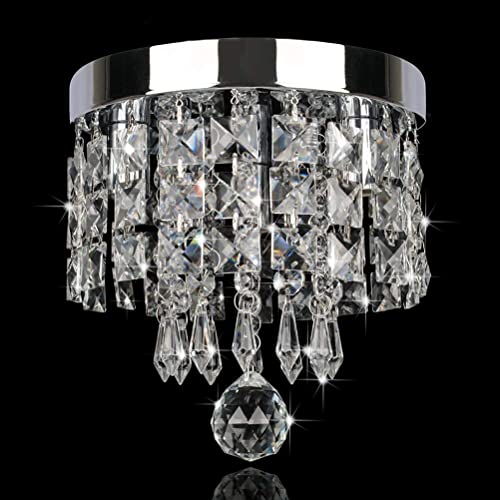 GANE-SHLIGHTS GL K9 Crystal Chandelier for Living Room Modern Ceiling Light Led Jhummer for Hall Hotel Resort Shop Temples, Office, Resort B3 (Warmwhite)(Size: W 23cm,H 30cm)(Small) - Image 1