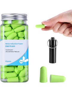 60 Pairs Pack - Ultra Soft Foam Earplugs Sleep, 38dB SNR 31dB NRR Sound Blocking Noise Cancelling Ear Plugs for Sleeping, Travel, Shooting and Working