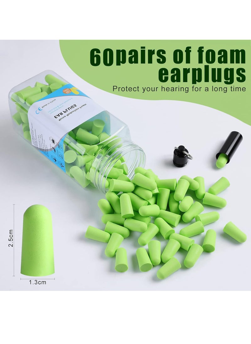 Uwals - 60 Pairs Pack - Ultra Soft Foam Earplugs Sleep, 38dB SNR 31dB NRR Sound Blocking Noise Cancelling Ear Plugs for Sleeping, Travel, Shooting and Working - Image 1