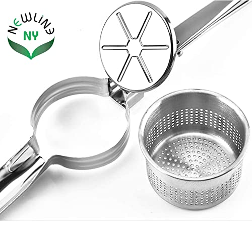 NEWLINE NY Stainless Steel Potato Presser Masher Ricer, Commercial Grade Tool to Press Mash Fruit or Food - Image 5