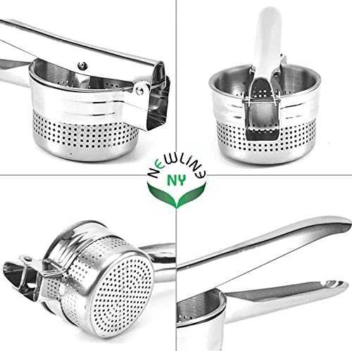 NEWLINE NY Stainless Steel Potato Presser Masher Ricer, Commercial Grade Tool to Press Mash Fruit or Food - Image 3