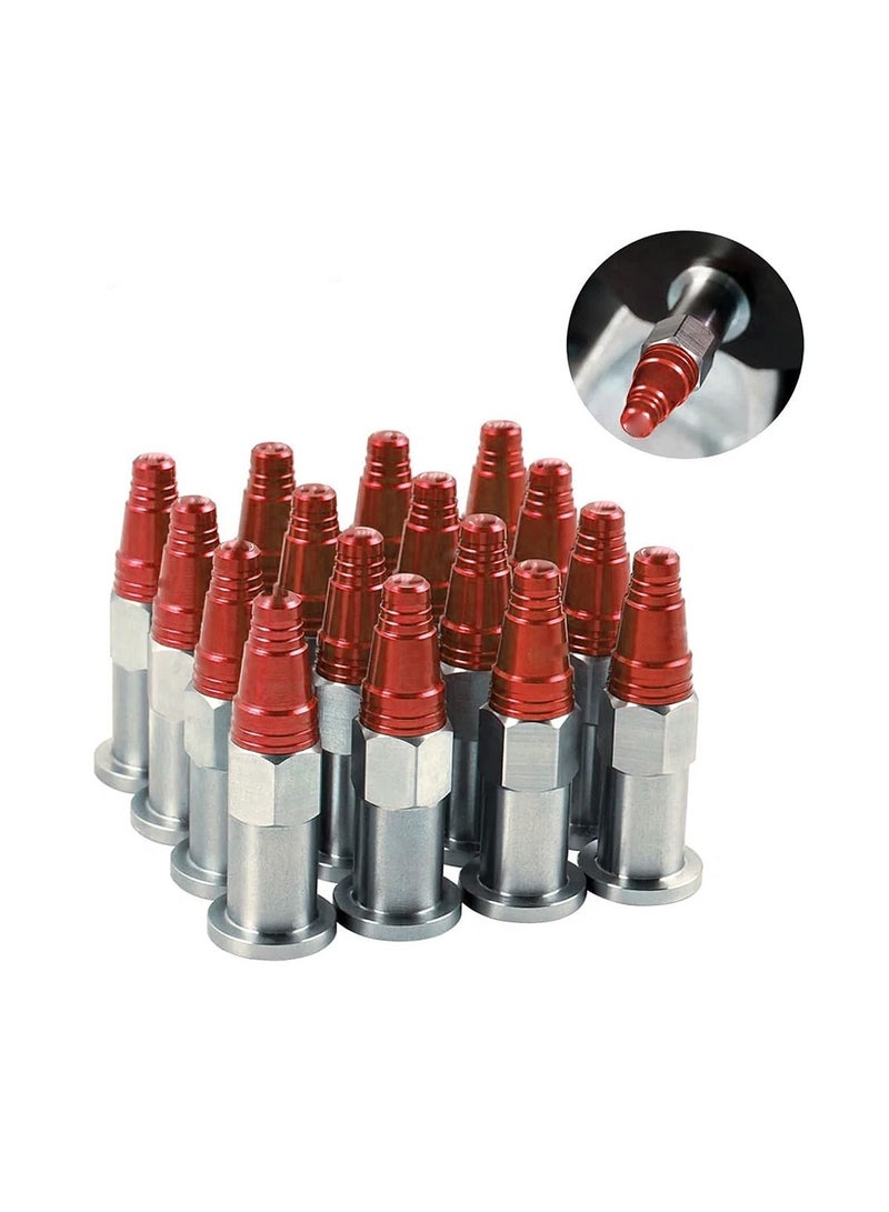general Set of ATV 60mm Aluminum Wheel Lug Nuts For Yamaha Raptor 700R, Red 16 Piece - Image 1