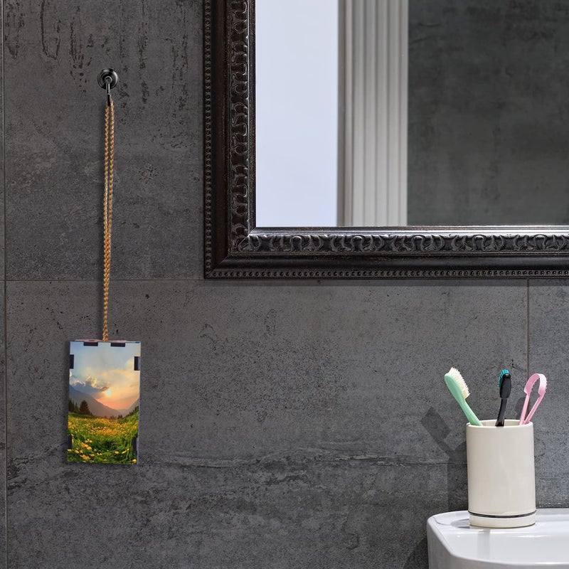 Hiki Ziki Bathroom Toilet Air Freshener Wooden Perfume Pendant With Hanging String Deodoriser Scent Essential Oil Diffuser Longlasting Fragrance Toilet Bed Smell Remover Citrus 4 pcs - Image 2