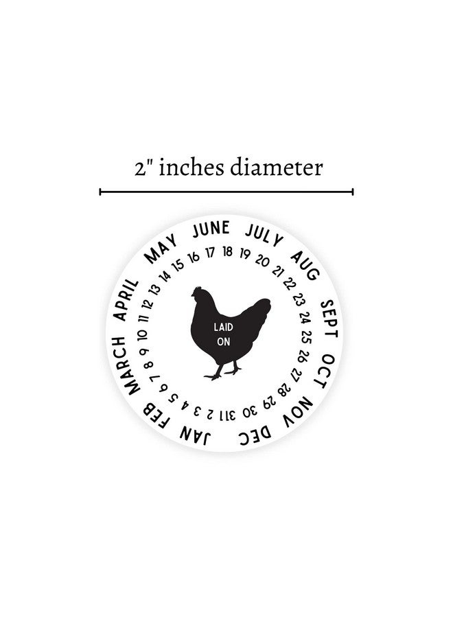 Lashicorn Eggs Laid On Date Stickers ; 350 Pc Roll ; 2" Round Stickers ; Farm Fresh Stickers ; Egg Carton Stickers ; Black Chicken Design - Image 5