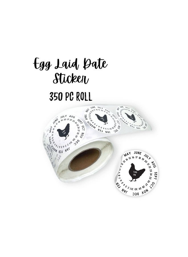 Lashicorn Eggs Laid On Date Stickers ; 350 Pc Roll ; 2" Round Stickers ; Farm Fresh Stickers ; Egg Carton Stickers ; Black Chicken Design - Image 3