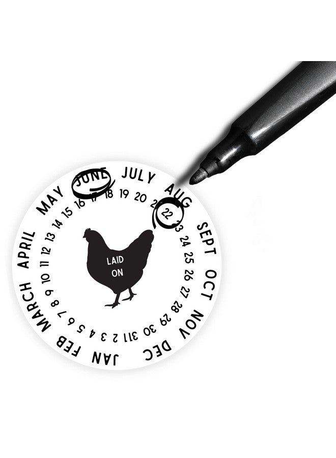 Lashicorn Eggs Laid On Date Stickers ; 350 Pc Roll ; 2" Round Stickers ; Farm Fresh Stickers ; Egg Carton Stickers ; Black Chicken Design - Image 4