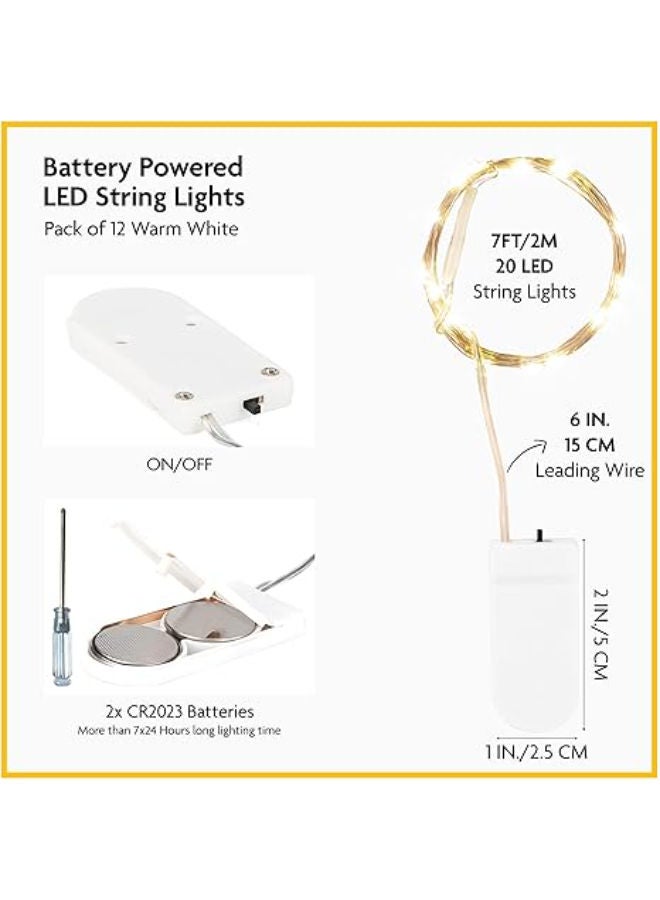 12 pieces - Fairy Lights Battery Operated String Lights - Image 4