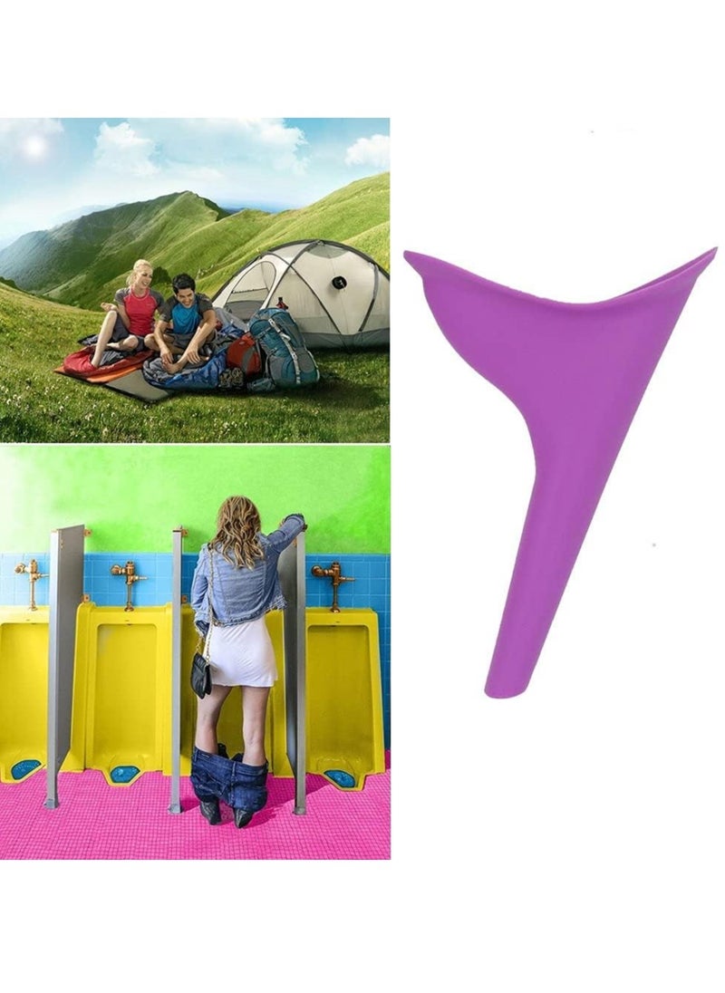 Generic Reusable Silicone Funnel-Shaped Urinal For Sit-Free Urination For Camping, Travel And Outdoor For Women - 2 Pieces  - Image 3