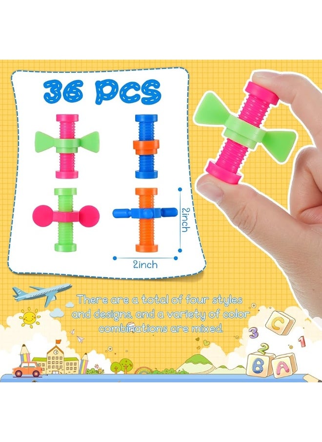 Zhanmai 24 Pieces Plastic Pencil Topper Fidgets Colorful Fidget Pen Flipper Pencil Top Fidgets Assorted Fidget Tool Spinner for Anxiety Release (36 Pieces)  - Image 2