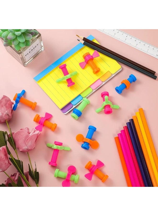 Zhanmai 24 Pieces Plastic Pencil Topper Fidgets Colorful Fidget Pen Flipper Pencil Top Fidgets Assorted Fidget Tool Spinner for Anxiety Release (36 Pieces)  - Image 5
