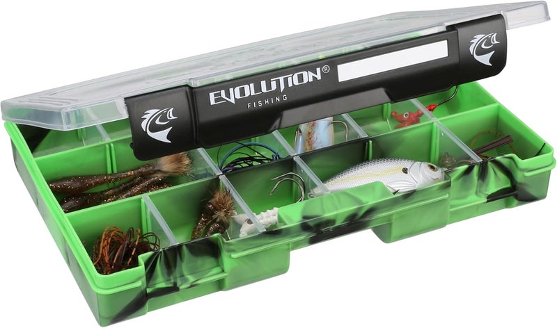 Evolution Outdoor 3600 Drift Series Fishing Tackle Tray – Colored Tackle Box Organizer with Removable Compartments, Clear Lid, 2 Latch Closure, Utility Box Storage - Image 2