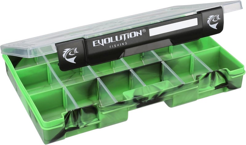 Evolution Outdoor 3600 Drift Series Fishing Tackle Tray – Colored Tackle Box Organizer with Removable Compartments, Clear Lid, 2 Latch Closure, Utility Box Storage - Image 5