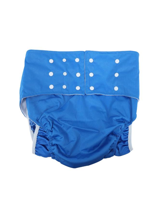 WYBOT Washable Nappy Cover Diaper Pants Cotton Adult Reusable Nappy Cover Diaper Pant Cloth Incontinence Underwear for The Elderly and Disabled Blue - Image 1