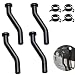 Vizava 4pc Vizava 596163 Vacuum Hose Compatible For John Deere D125 D130 D140 D160 D170 Briggs and Stratton Lawn Mower Tractor Replaces 593998 797408 Black3 Inches Durable Rubber Vacuum Hose - Image 2