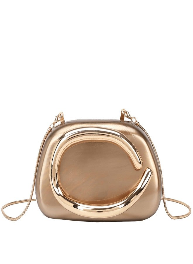 Buric Acrylic Clutch Purse for Women Marbling Evening Wedding Handbags Acrylic Shell Box Purses for Party Prom Cocktail, A-bronze, 235x55x135mm - Image 1