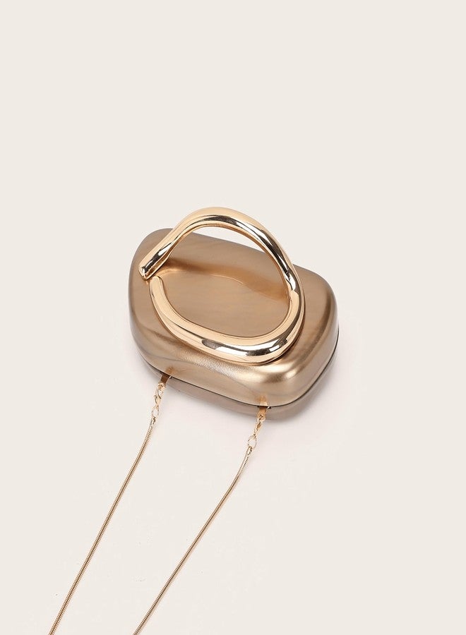 Buric Acrylic Clutch Purse for Women Marbling Evening Wedding Handbags Acrylic Shell Box Purses for Party Prom Cocktail, A-bronze, 235x55x135mm - Image 5