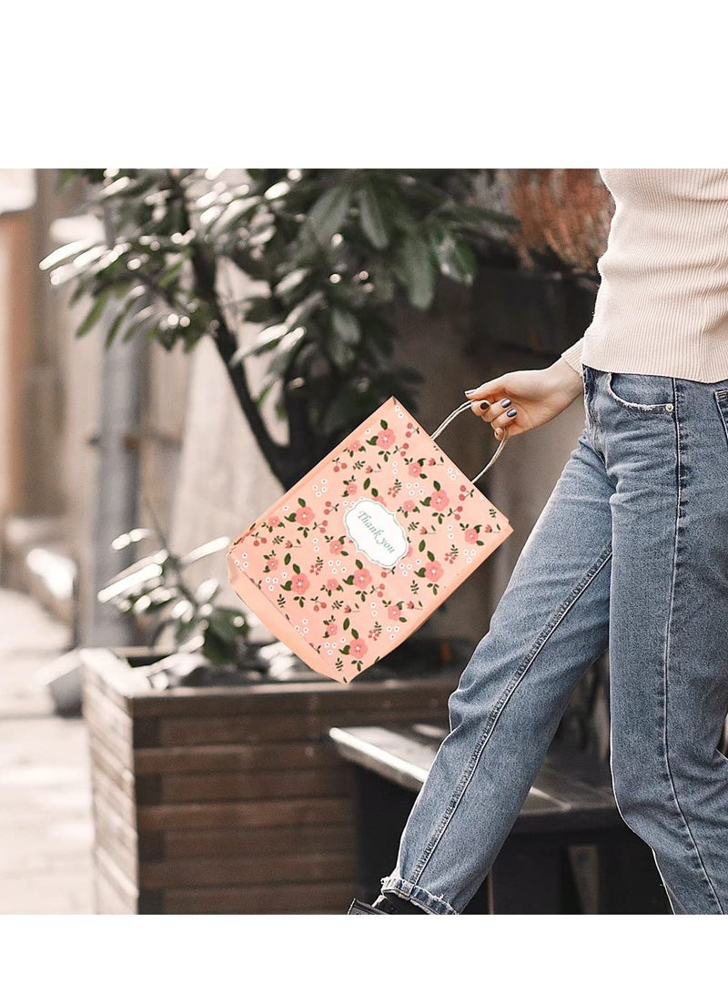 12 Floral Gift Bags with Handles - Perfect for Mother's Day, Birthdays, Weddings, Baby Showers & Parties! - Image 4