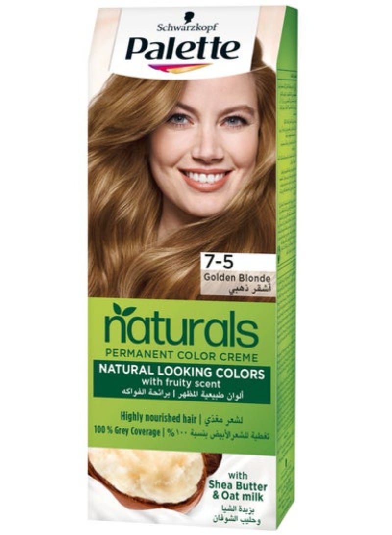 Palette Palette Natural Permanent Colours 7-5 Golden Blonde - 110 Ml - Image 1