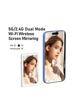 بلو فاير شاشة سيلفي مغناطيسية لأجهزة iPhone وAndroid – بطارية 1800mAh، جهاز تحكم بلوتوث، 3 مستويات إضاءة، وضع الشاشة العريضة – استخدم الكاميرا الخلفية للسيلفي، الفلوق، والبث المباشر على TikTok بدون تأخير  - Image 2