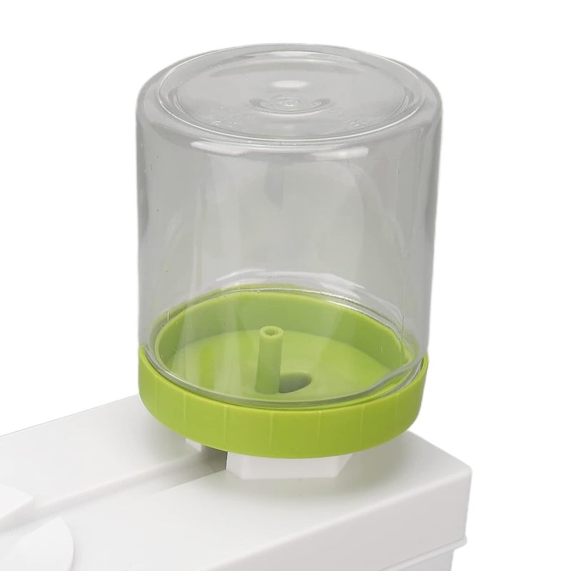 HOMEDRIP Brush Rinser Paint Brush Cleaner Art Supplies Running Water Cycle Paint Brush Rinser Rinse Cup Cleaning Tool with Drain for Acrylic Watercolor Water Based Paints Makeup Brush Transparent Container with Green Base 18 cm  - Image 2