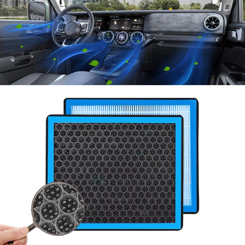 QBOONPT Cabin Air Filter CF10285 Activated Carbon Air Filter to Adsorb PM25 Replacement HEPA Air Conditioner Cabin Filter for Toyota 4Runner Highlander RAV4 Camry Corolla Sequoia Sienna Avalon - Image 3