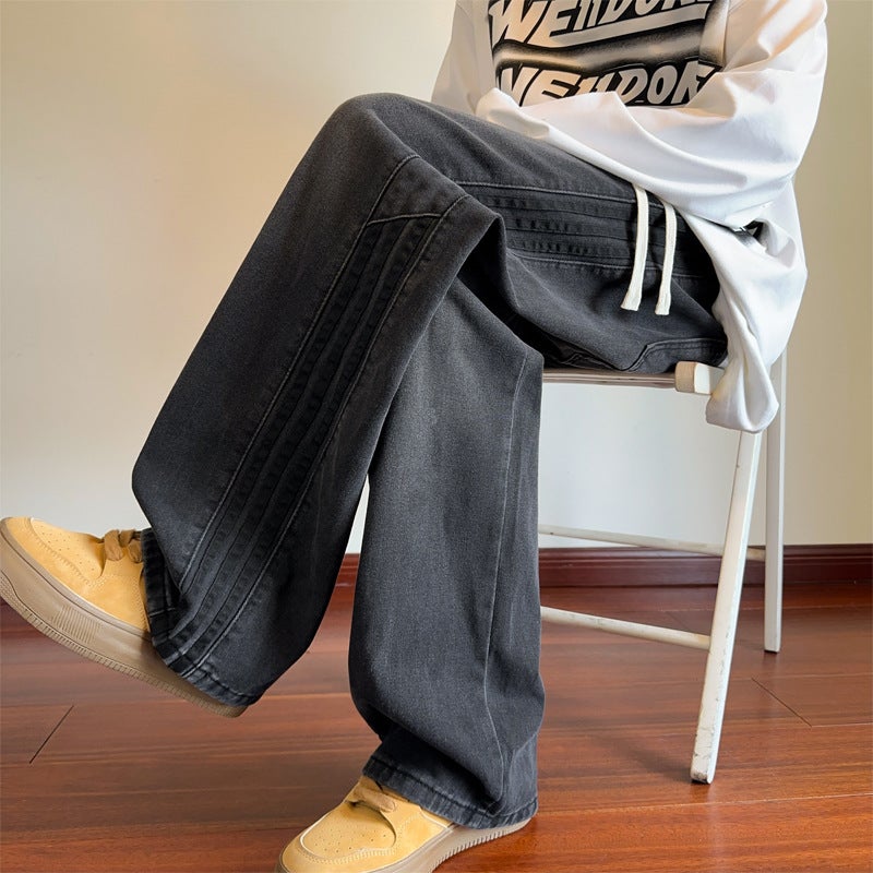 Unisex Casual Daily Denim Jeans - Image 4