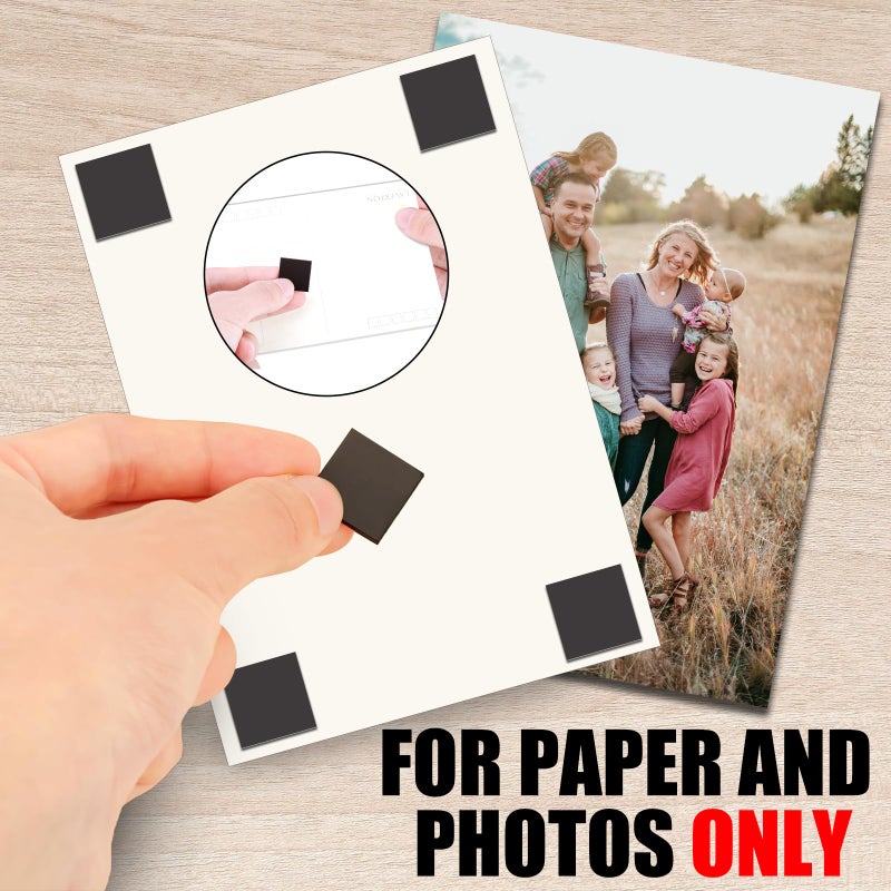 Chunniao Thin Magnetic Tape Strip Pre Cut Magnet Squares With Self Adhesive(288 Pcs 3/4"" X 3/4"") Sticky Magnets For Photos Peel And Stick Only For Cards/Picture/Paper (16 Mil Magnet) - Image 5