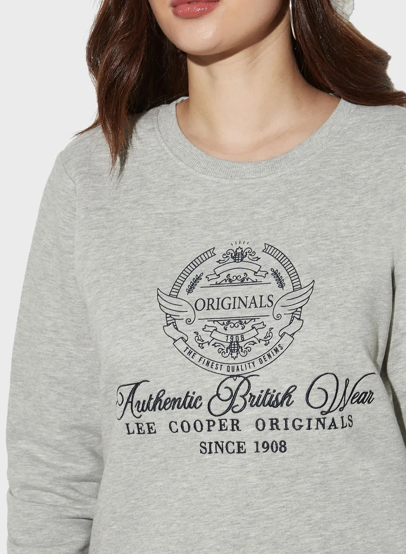 Lee Cooper Embroidered Logo Detail Sweatshirt