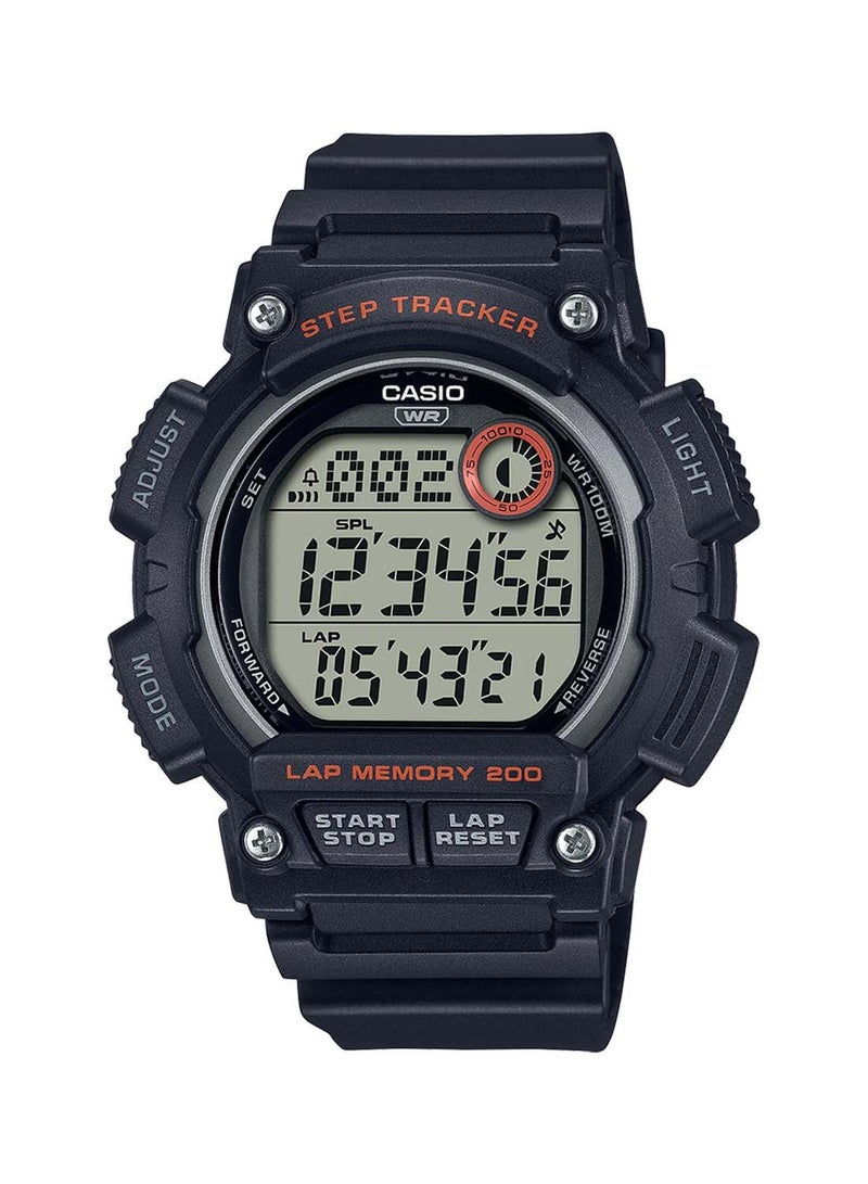 CASIO Digital Round Waterproof Wrist Watch With Strap WS-2100H-1AVDF 