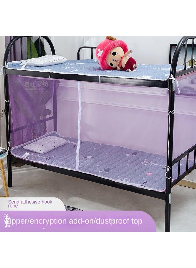Bluejw 9V7T Student Dormitory Mosquito Net 0.9m Bedroom With Zipper Encrypted Square Net 90cm Single 1.2 M 1 - Image 1