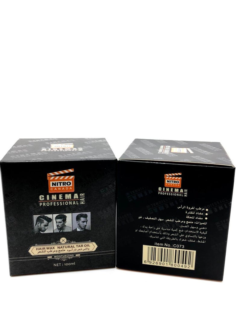 نيترو كندا شمع القطران الأسود للشعر ملمع ومرطب للشعر 100 مل - Image 3