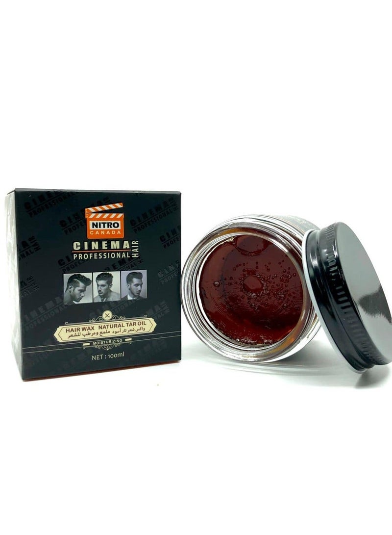 NITRO CINEMA nitro canada Black tar hair wax Hair polish and moisturizer 100ml - Image 2