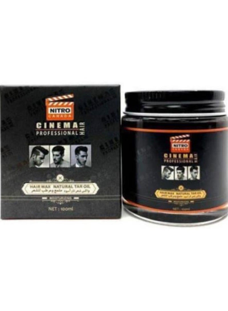 NITRO CINEMA nitro canada Black tar hair wax Hair polish and moisturizer 100ml - Image 1